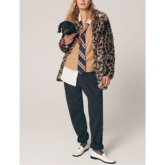 NWT Free People Lola Leopard Blazer / Beige Leopard - Picture 2 of 15